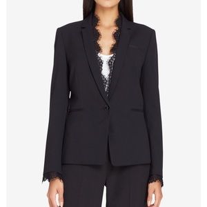Tahari blazer: elegant with lace trim